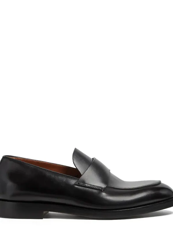 Zegna Torino läderloafers - Svart