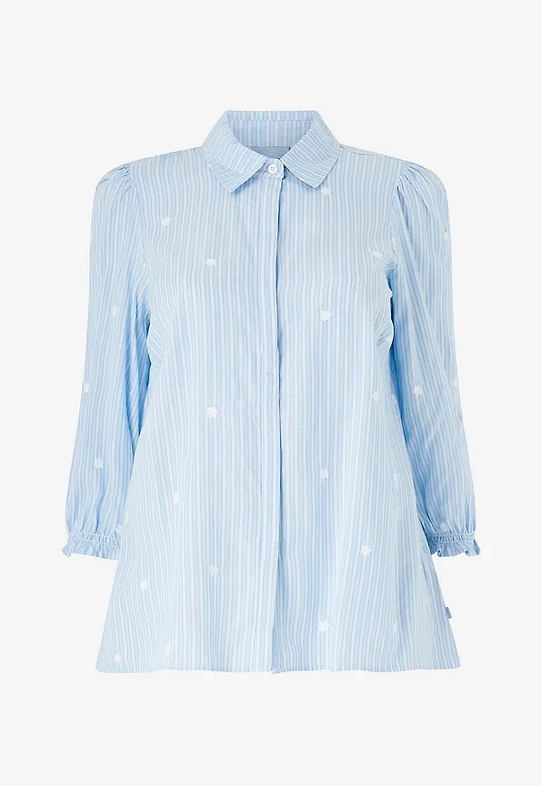 Zhenzi - Skjorta Gera 747-shirt 3/4 - Blå