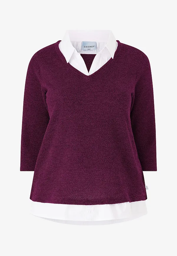 Zhenzi - Topp Madison 241-blouse 3/4 - Lila
