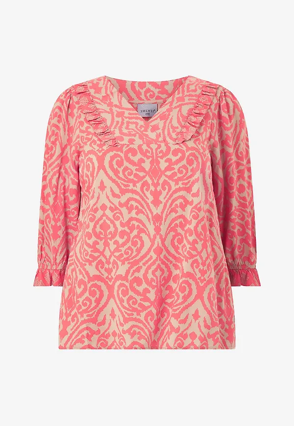 Zhenzi - Blus Ghia 750-Blouse 3/4 - Rosa