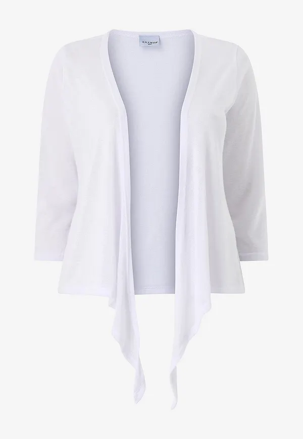 Zhenzi - Cardigan zhagar 3/4 - Vit