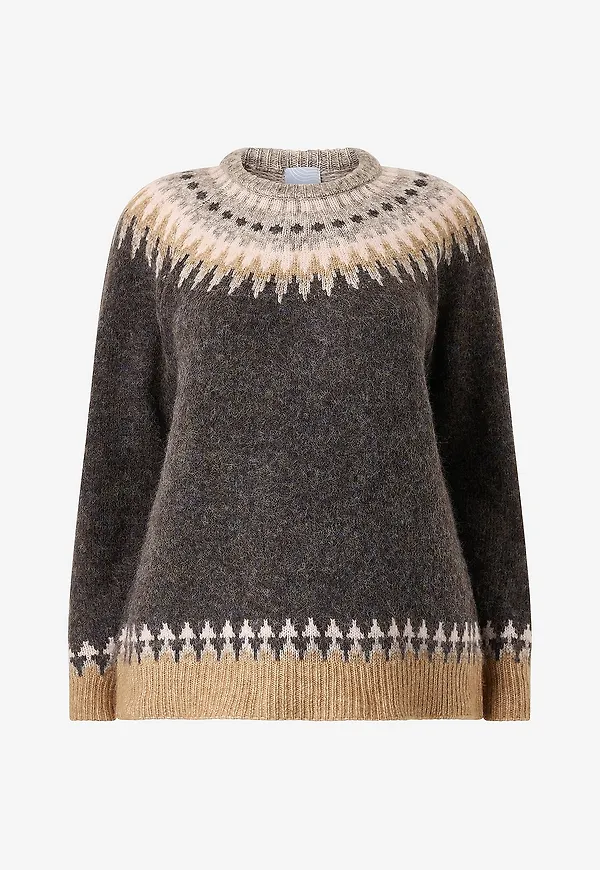 Zhenzi - Tröja Zh-Myrna1719Pullover - Brun
