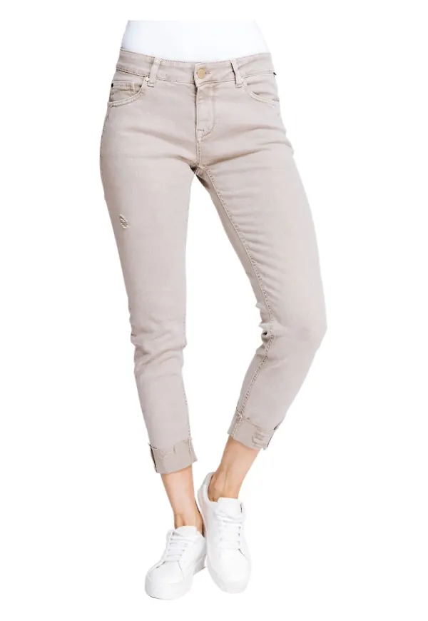 Zhrill Slim-fit Jeans Beige, Dam