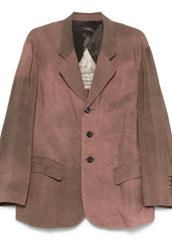 Ziggy Chen bomullsblazer - Brun