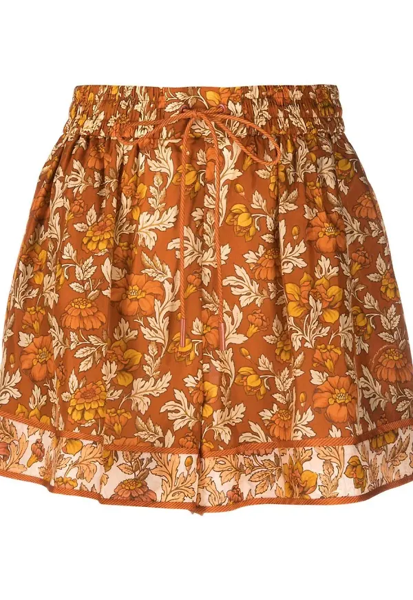 ZIMMERMANN Andie blommiga shorts - Orange