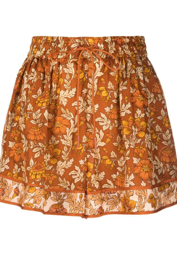 ZIMMERMANN Andie blommiga shorts - Orange