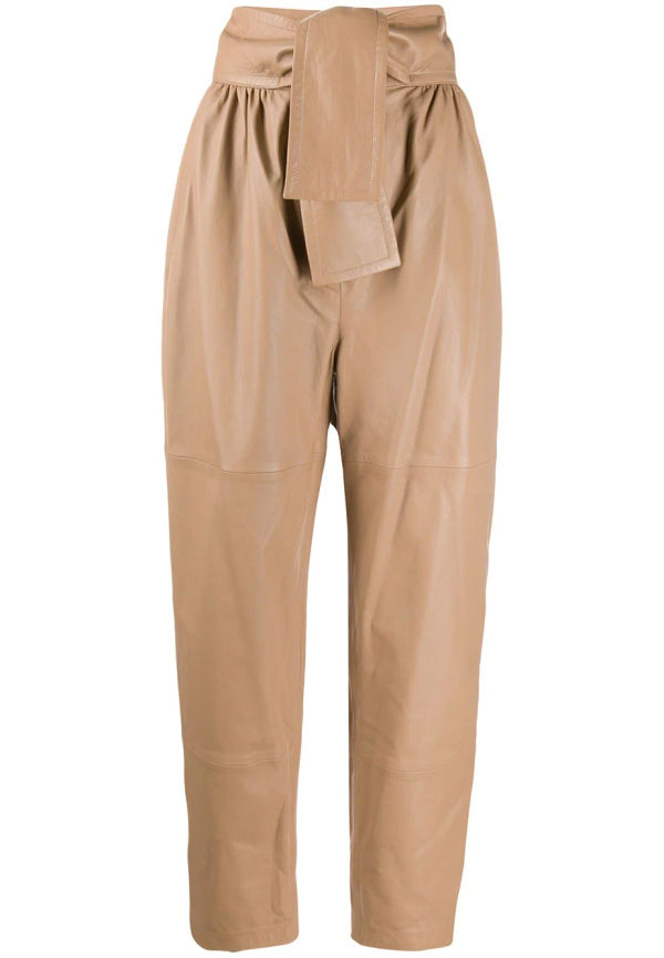 ZIMMERMANN avsmalnande skinnbyxor - Neutral
