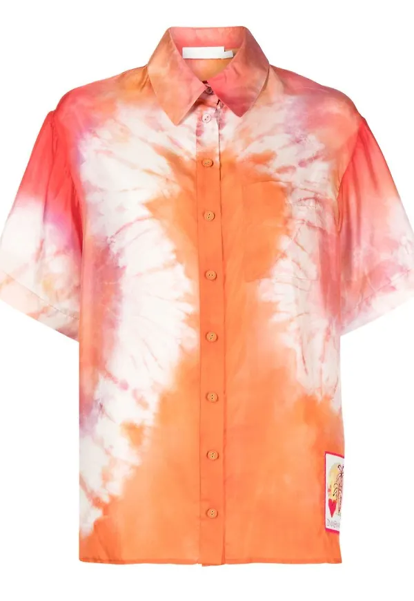 ZIMMERMANN batikmönstrad skjorta - Orange
