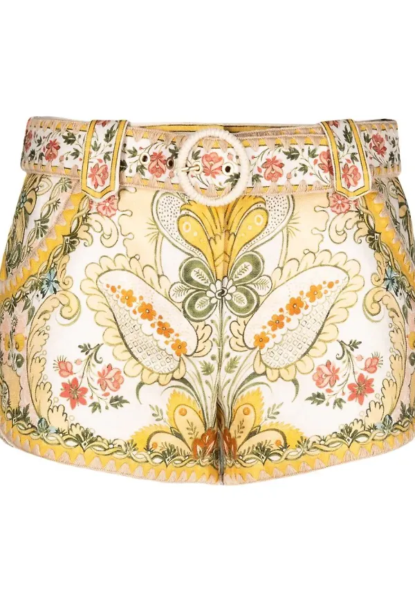 ZIMMERMANN blommiga shorts - Gul