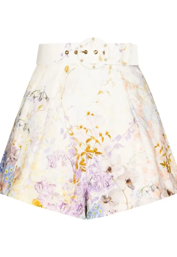 ZIMMERMANN blommiga shorts - Vit
