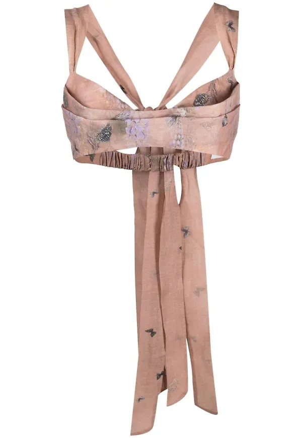 ZIMMERMANN bustier med knytning - Rosa