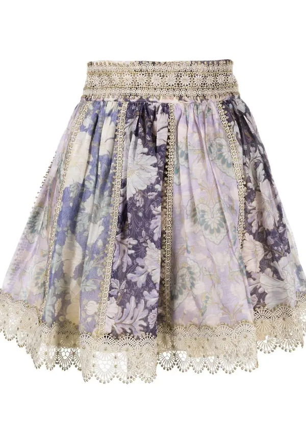 ZIMMERMANN Celestial kjol med panel - Lila