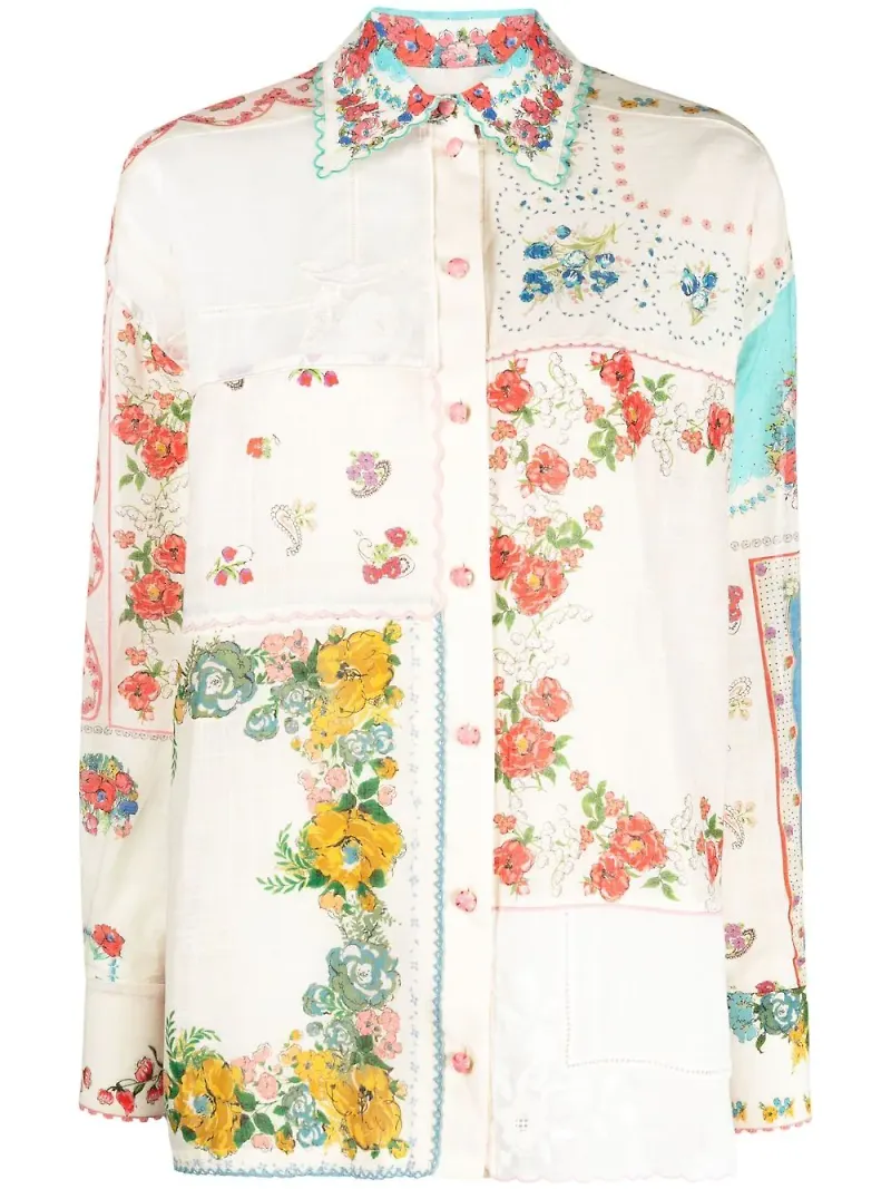 ZIMMERMANN Clover blommig skjorta - Neutral