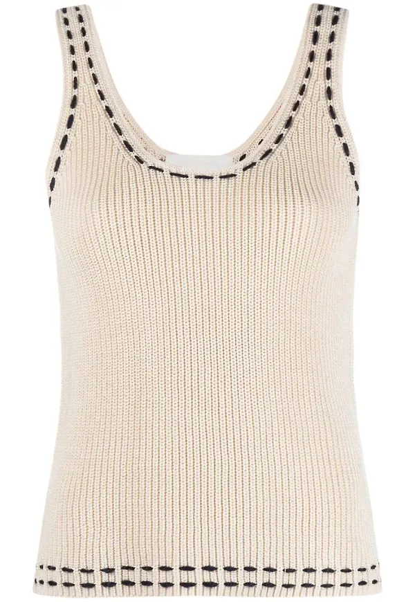 ZIMMERMANN Clover stickat linne - Neutral