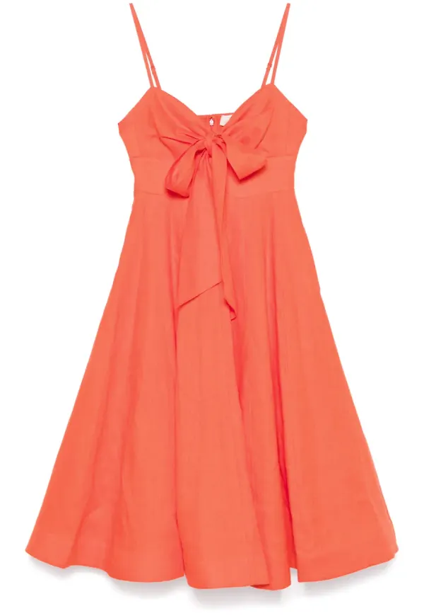 ZIMMERMANN Crush midiklänning - Orange