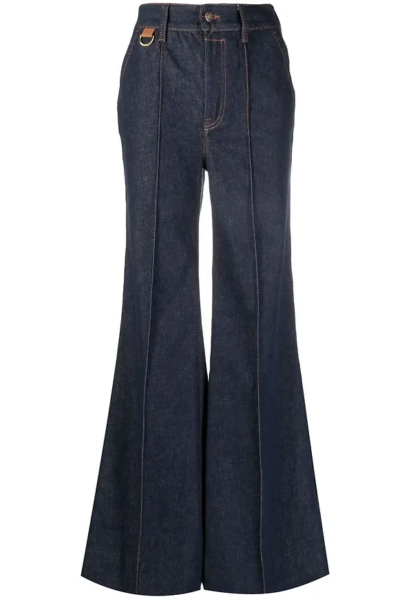 ZIMMERMANN flare-jeans med hög midja - Blå