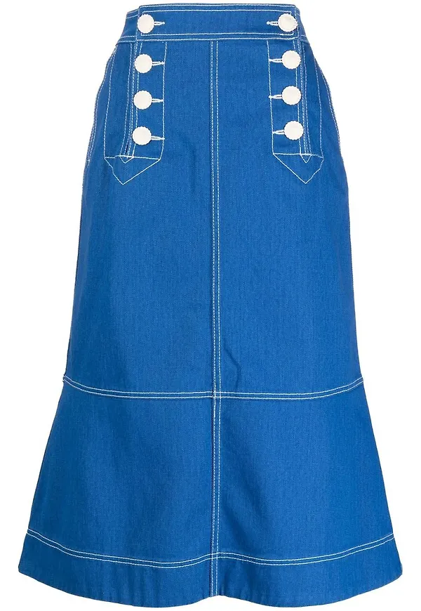 ZIMMERMANN High Tide jeanskjol - Blå