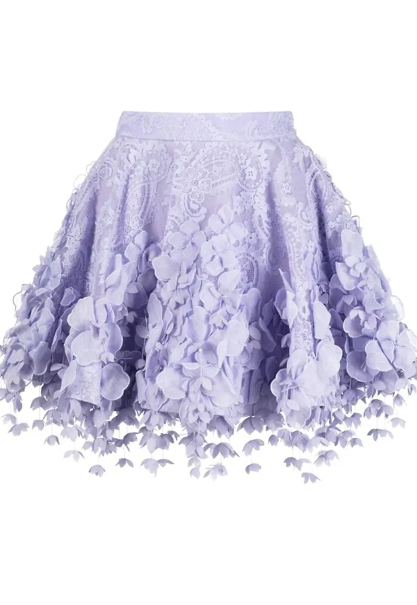 ZIMMERMANN High Tide kort spetskjol - Lila