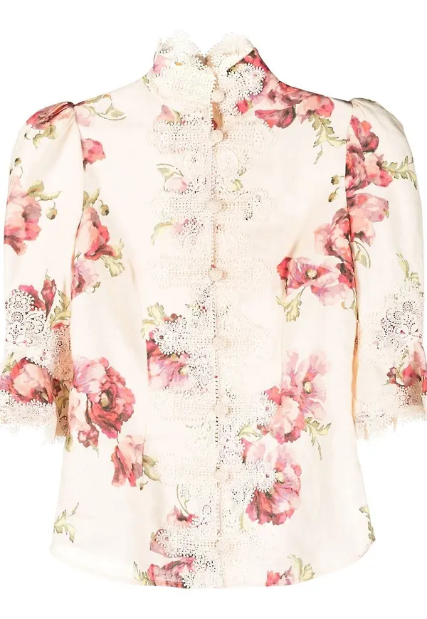ZIMMERMANN High Tide tunika med applikation - Rosa