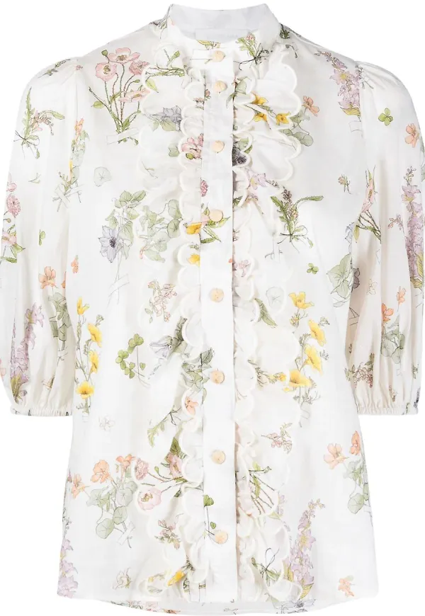 ZIMMERMANN Jeannie blommig blus - Neutral