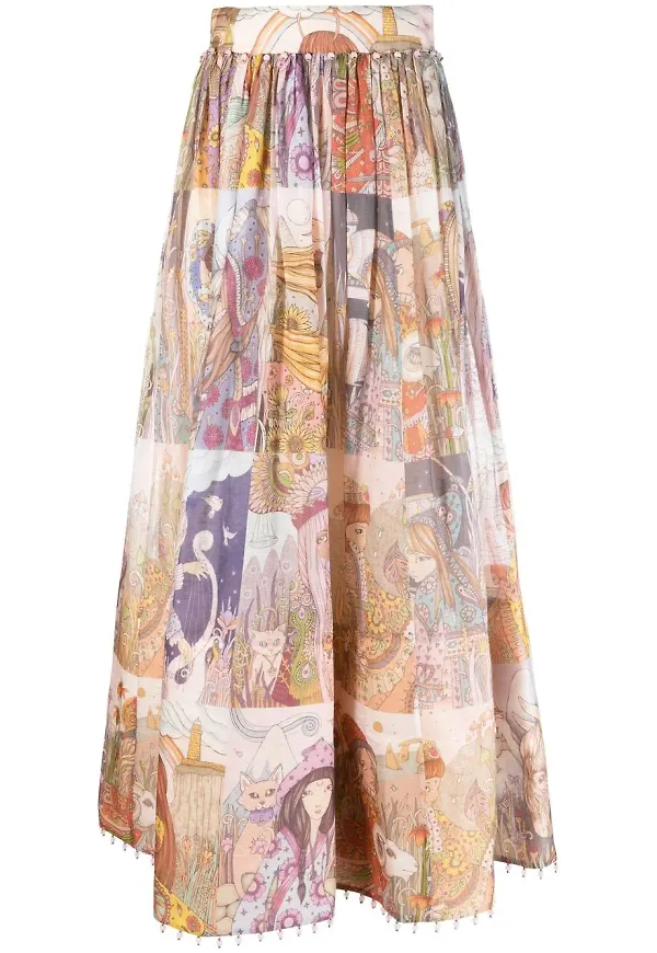 ZIMMERMANN Kaleidoscope maxikjol - Neutral