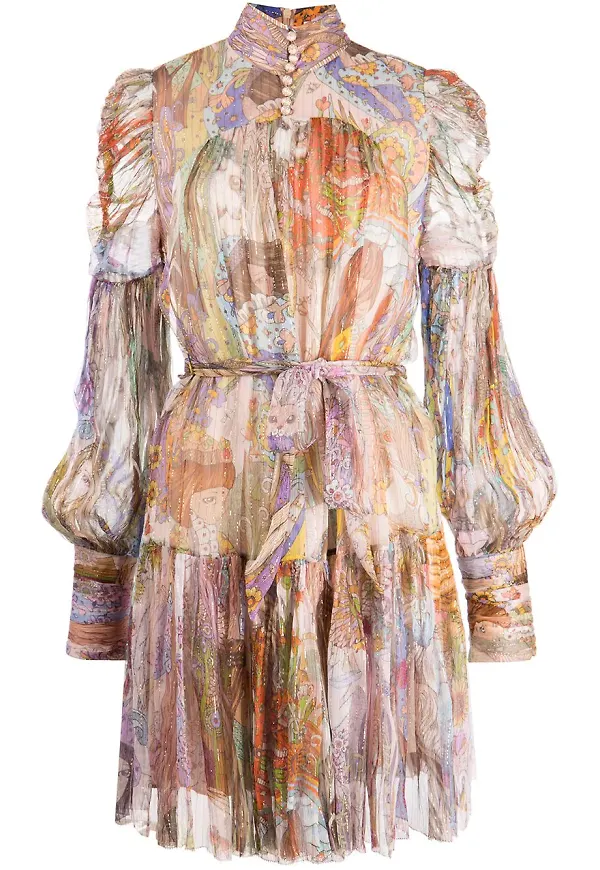 ZIMMERMANN Kaleidoscope miniklänning i lurex - Flerfärgad