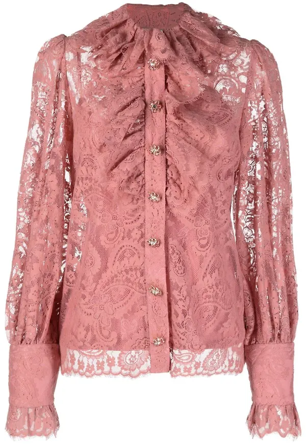 ZIMMERMANN Kaleidoscope spetsblus - Rosa