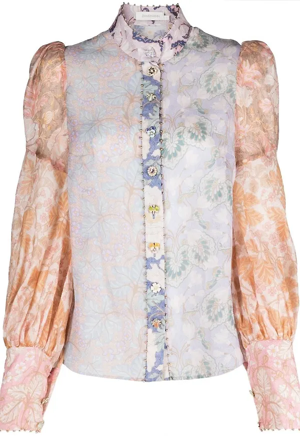 ZIMMERMANN Kaleidoscope Spliced blus - Lila
