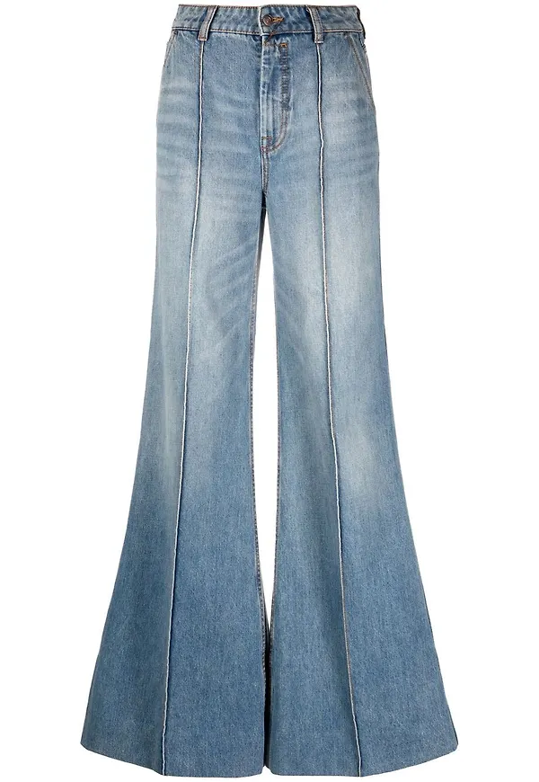 ZIMMERMANN Kaleidoscope utsvängda jeans - Blå