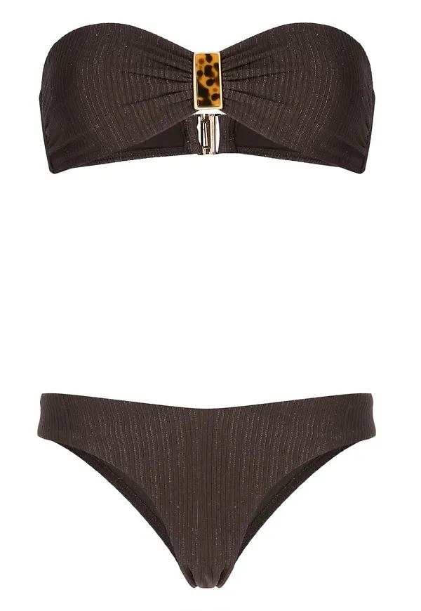 ZIMMERMANN Laurel bandeau-bikini - Brun