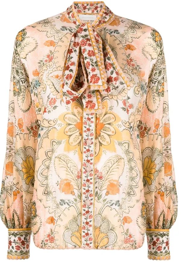 ZIMMERMANN Laurel blommig blus - Brun