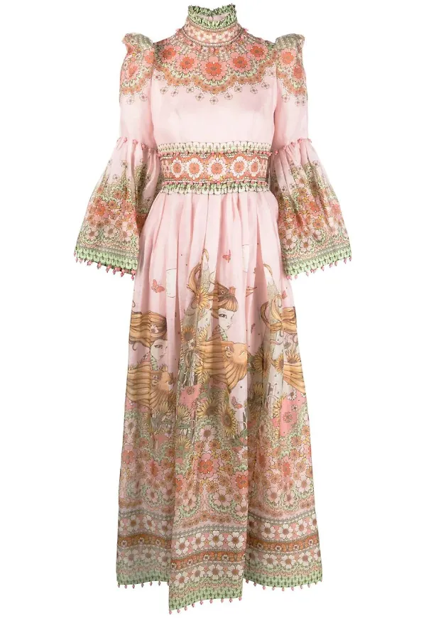 ZIMMERMANN Leo klänning - Rosa