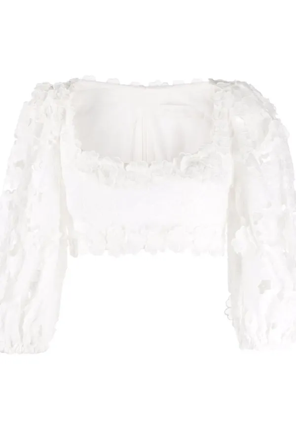 ZIMMERMANN Lola croptop - Vit