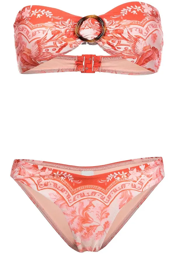 ZIMMERMANN Lyre bandeau-bikini - Röd