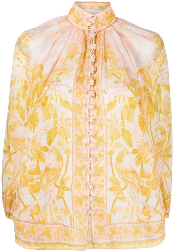 ZIMMERMANN Lyre blommig blus - Vit