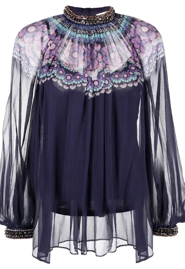 ZIMMERMANN långärmad skiktad blus - Lila