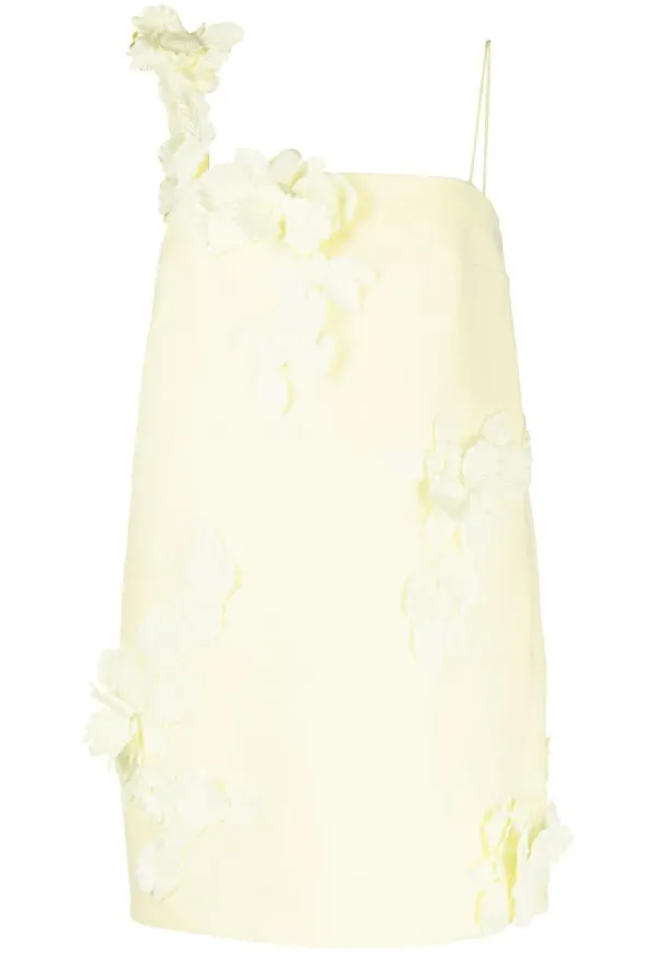 ZIMMERMANN miniklänning med blomsterapplikation - Gul