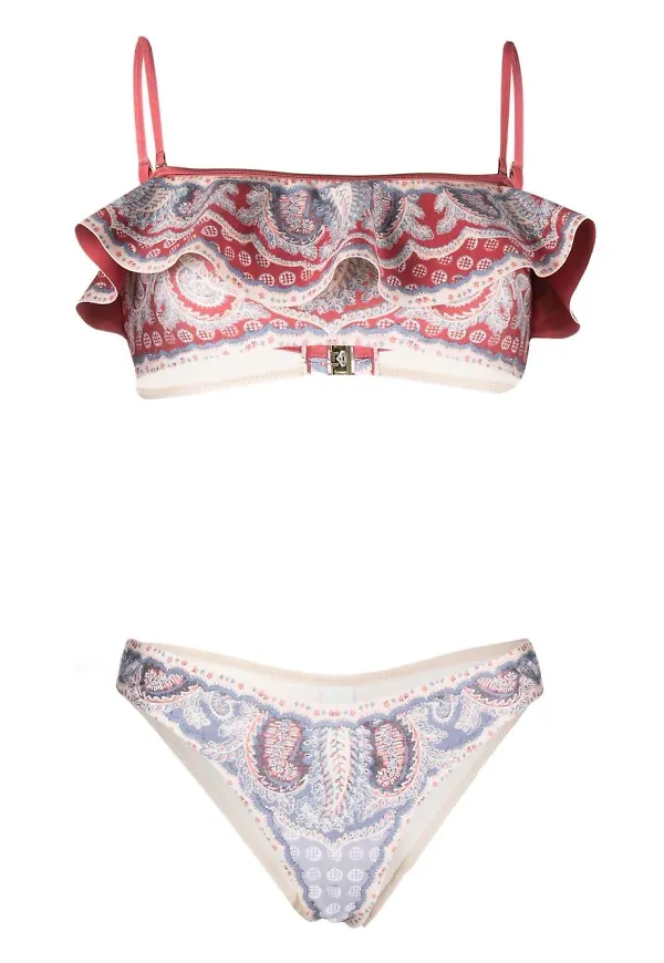 ZIMMERMANN paisleymönstrad bikini - Röd
