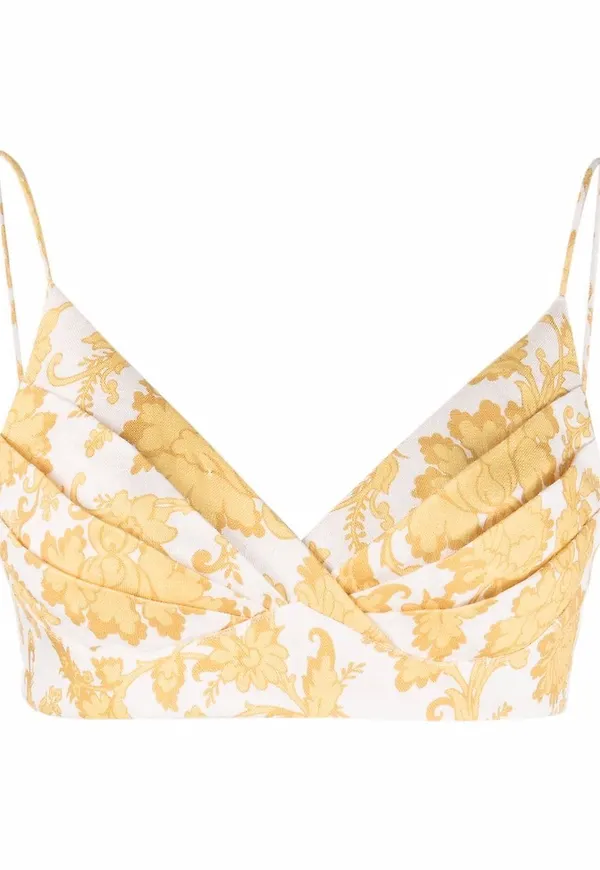 ZIMMERMANN Postcard blommig bustier-topp - Vit
