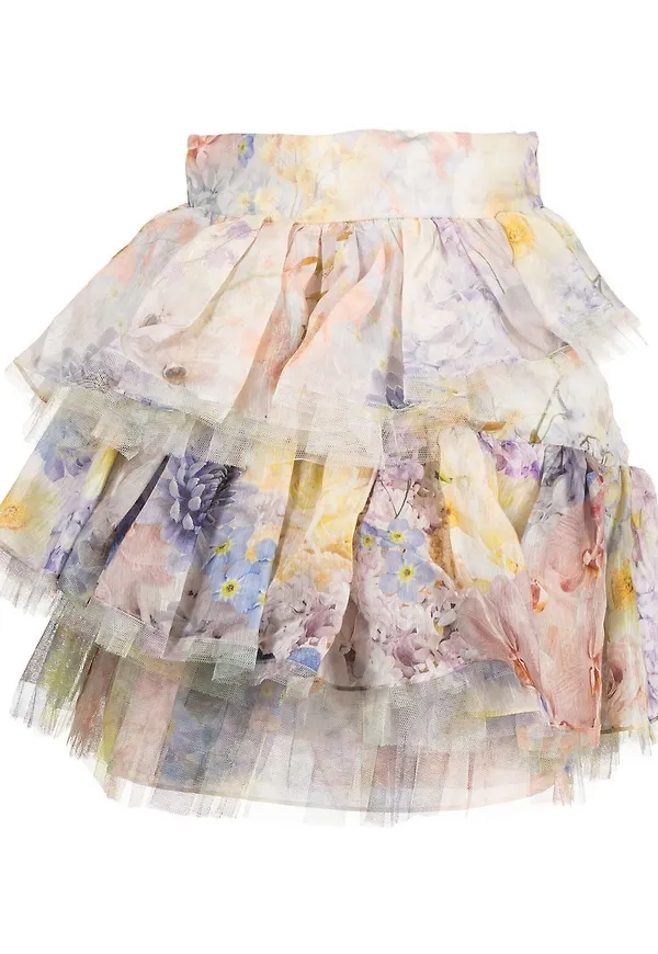 ZIMMERMANN Rhythmic minikjol med lagerdesign - Gul