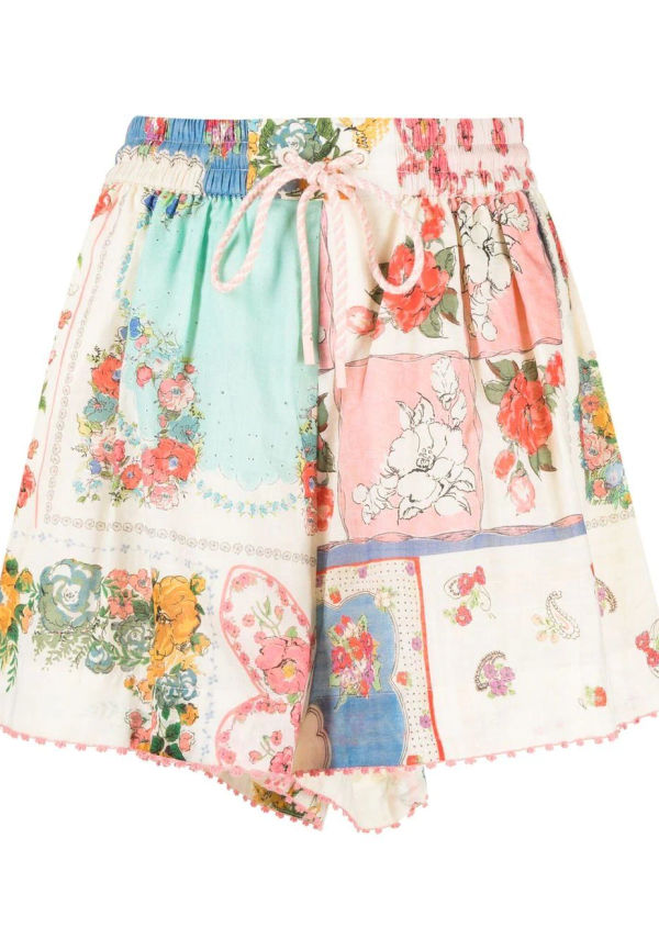 ZIMMERMANN shorts med lappdesign - Flerfärgad