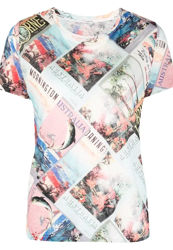 ZIMMERMANN t-shirt med grafiskt tryck - Blå