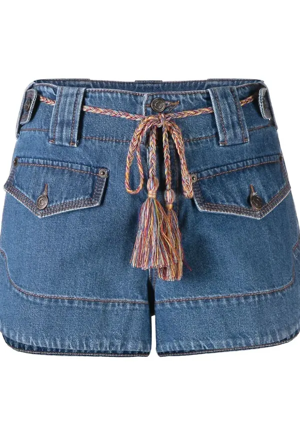 ZIMMERMANN Tiggy jeansshorts - Blå