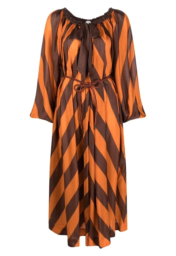 ZIMMERMANN Tiggy randig kaftanklänning - Orange