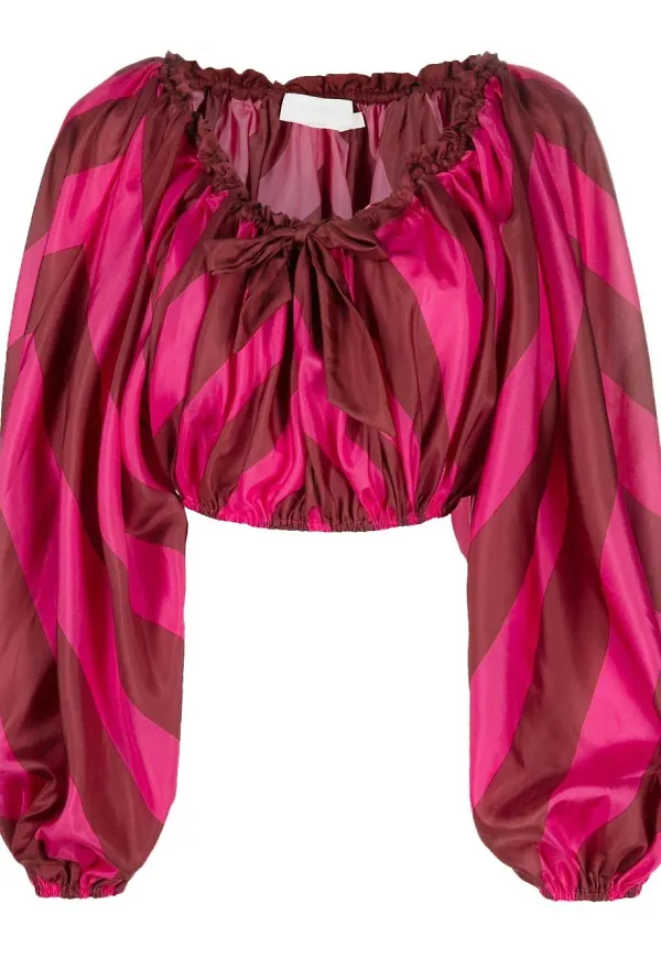 ZIMMERMANN Tiggy sidenblus - Rosa