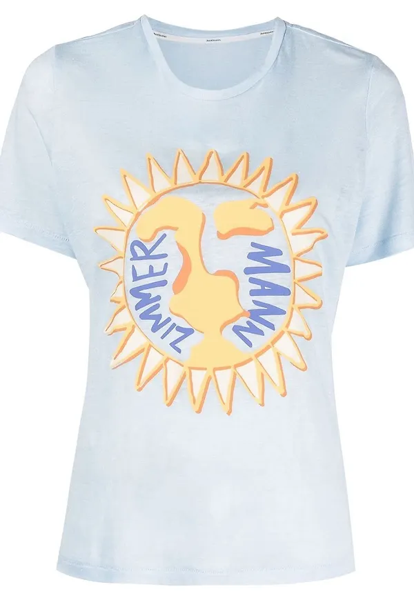 ZIMMERMANN Tiggy t-shirt med soltryck - Blå