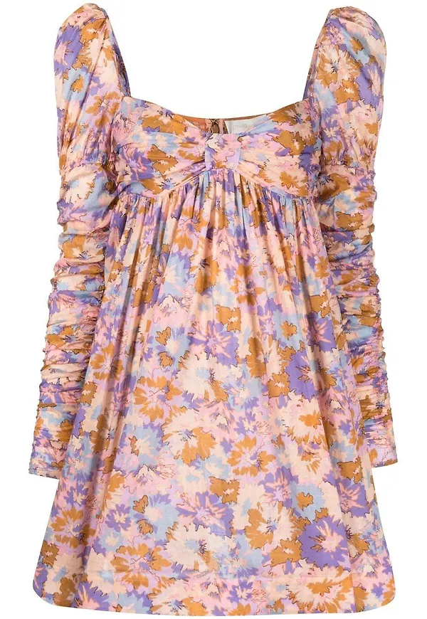 ZIMMERMANN Violet blommig miniklänning - Lila