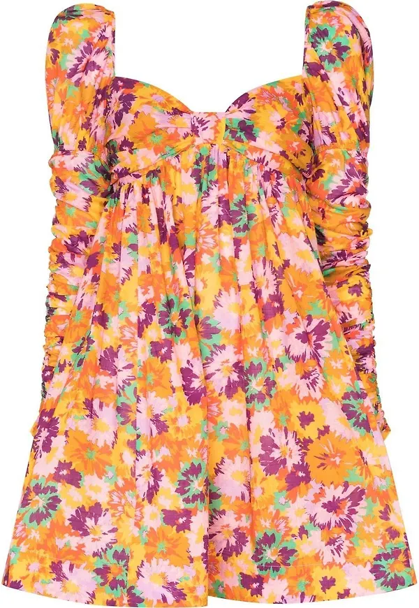 ZIMMERMANN Violet blommig miniklänning - Orange