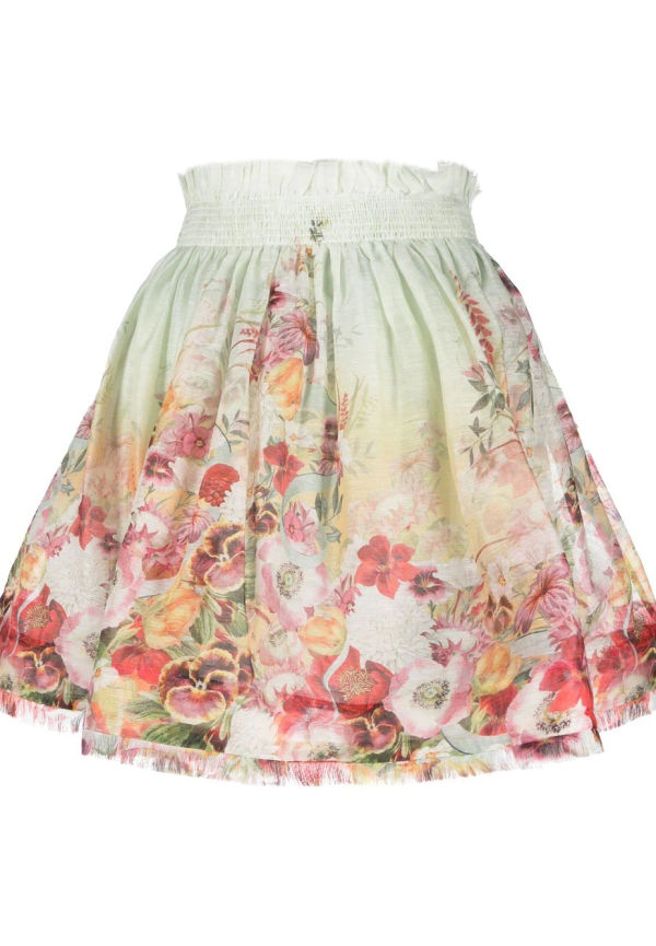 ZIMMERMANN Wonderland blommig minikjol - Grön