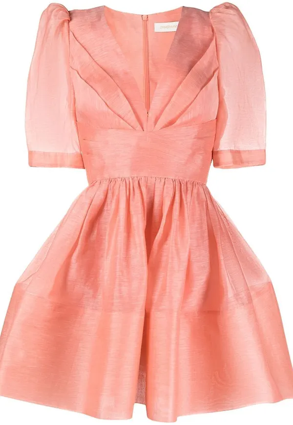 ZIMMERMANN Wonderland plisserad miniklänning - Rosa